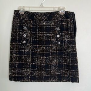 ⚡️ Loft plaid tweed skirt